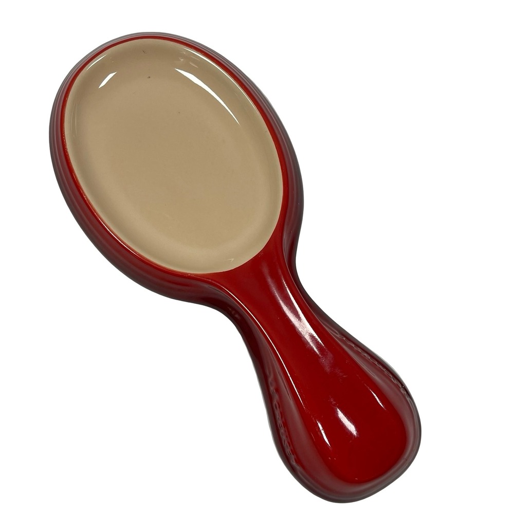 Le Creuset Spoon Rest Red Cerise Stoneware Kitchen Accessory Stoneware Farmhouse